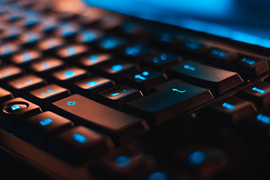 Computer keyboard closeup